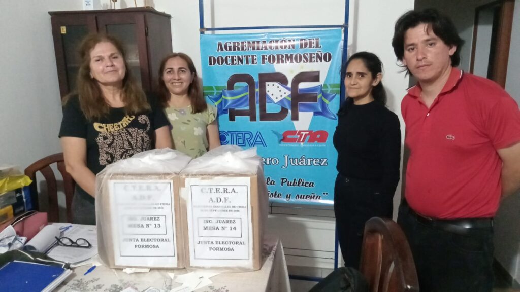 ELECCIONES DE LA CTERA EN FORMOSA. EN TODA LA PROVINCIA VOTARON LOS AFILIADOS.